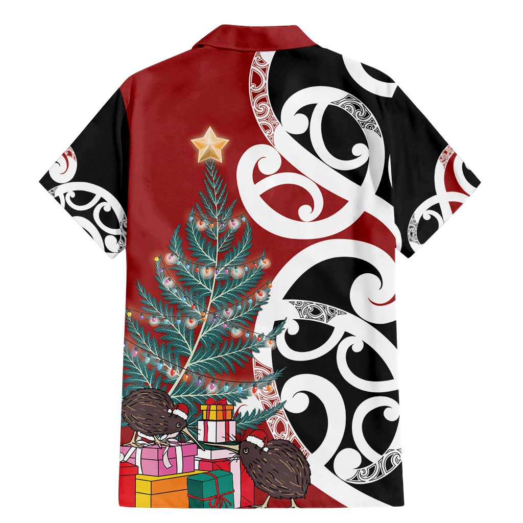 New Zealand Silver Fern Christmas Tree Family Matching Mermaid Dress and Hawaiian Shirt Meri Kirihimete LT7 - Polynesian Pride