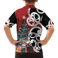 New Zealand Silver Fern Christmas Tree Family Matching Puletasi and Hawaiian Shirt Meri Kirihimete LT7 - Polynesian Pride