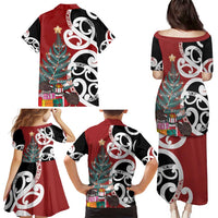 New Zealand Silver Fern Christmas Tree Family Matching Puletasi and Hawaiian Shirt Meri Kirihimete LT7 - Polynesian Pride