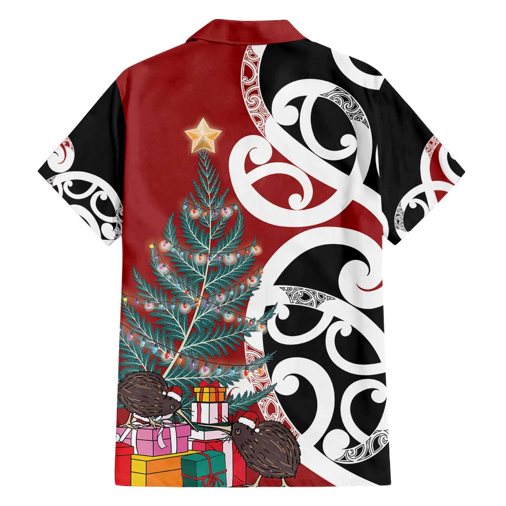 New Zealand Silver Fern Christmas Tree Family Matching Summer Maxi Dress and Hawaiian Shirt Meri Kirihimete LT7 - Polynesian Pride