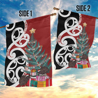 New Zealand Silver Fern Christmas Tree Garden Flag Meri Kirihimete LT7 - Polynesian Pride