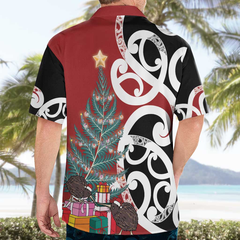 New Zealand Silver Fern Christmas Tree Hawaiian Shirt Meri Kirihimete LT7 - Polynesian Pride