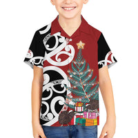 New Zealand Silver Fern Christmas Tree Hawaiian Shirt Meri Kirihimete LT7 - Polynesian Pride