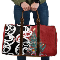 New Zealand Silver Fern Christmas Tree Travel Bag Meri Kirihimete LT7 Red - Polynesian Pride
