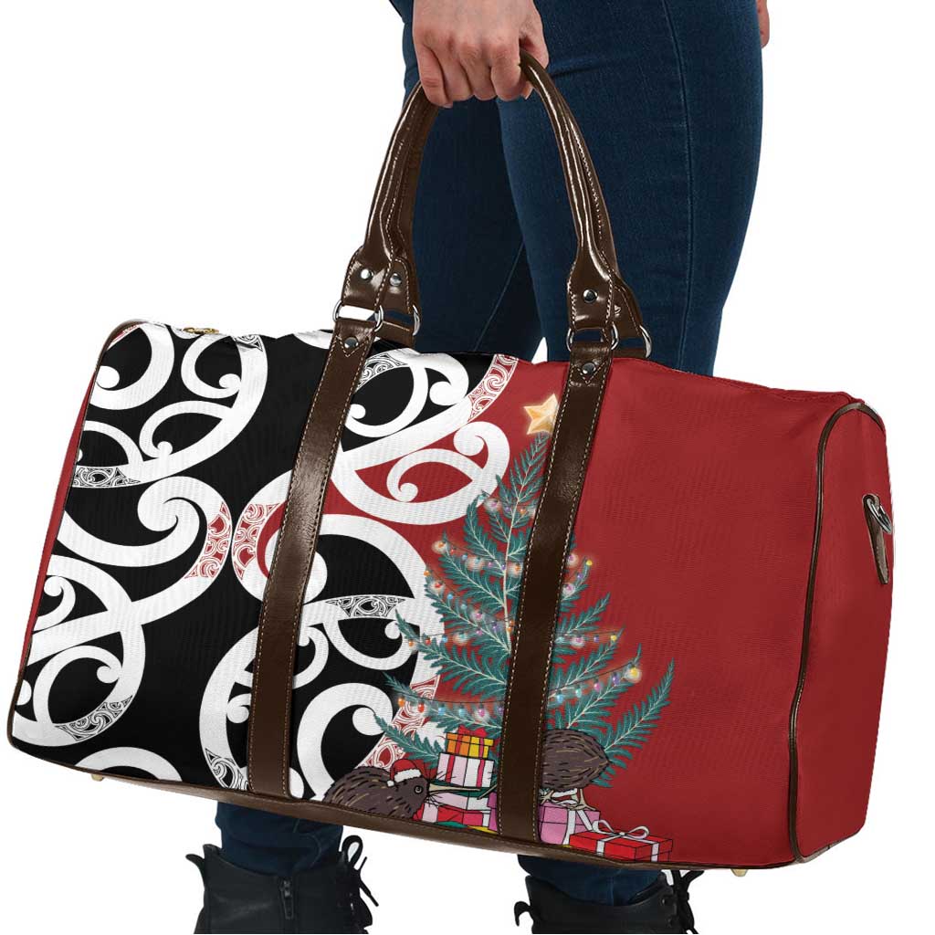 New Zealand Silver Fern Christmas Tree Travel Bag Meri Kirihimete LT7 - Polynesian Pride