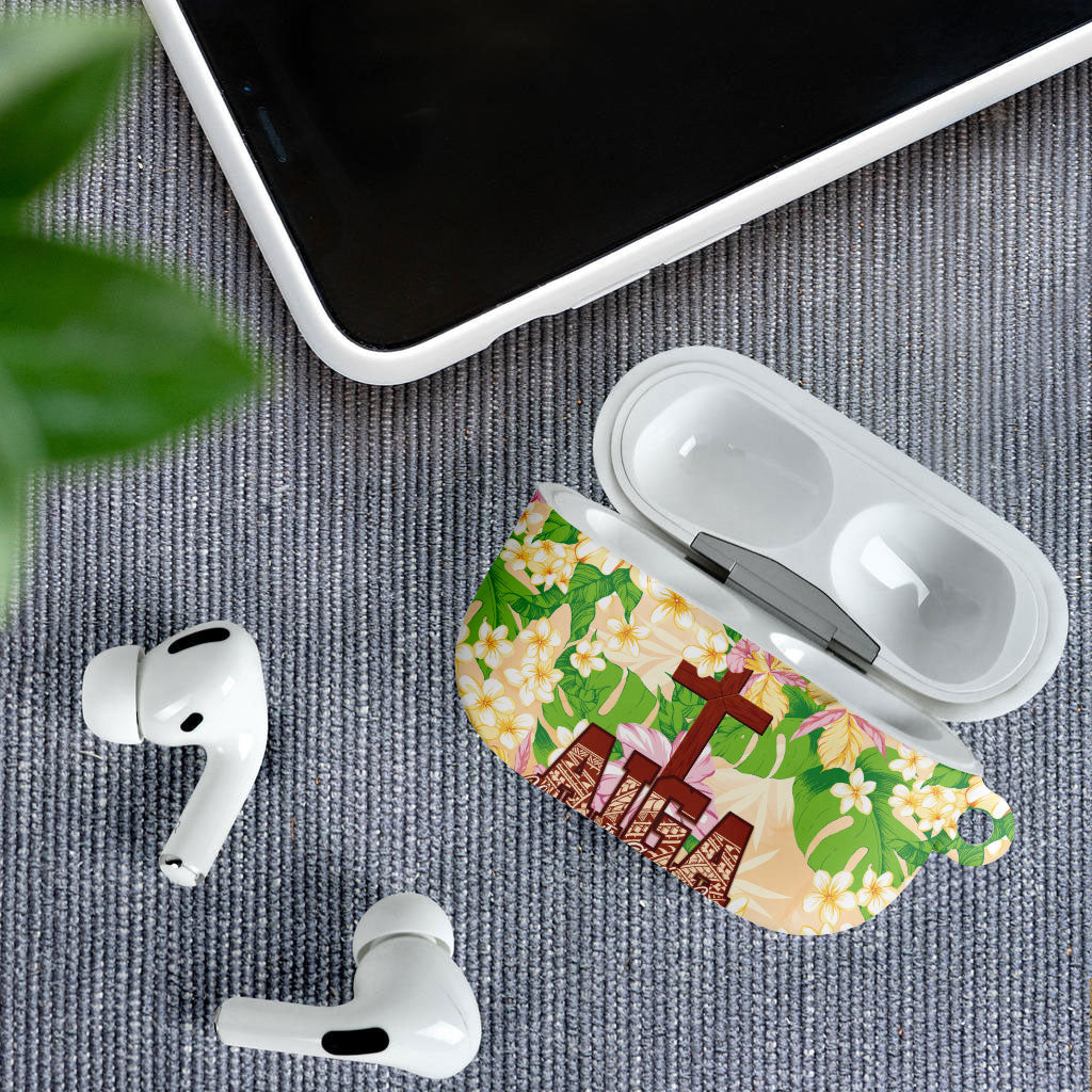 Samoa AIGA Floral Theme AirPods Case Always In God's Arms