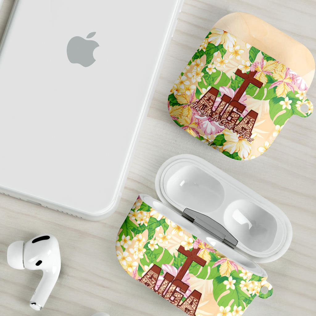 Samoa AIGA Floral Theme AirPods Case Always In God's Arms