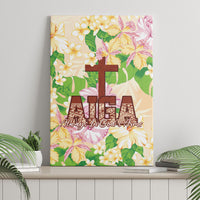 Samoa AIGA Floral Theme Canvas Wall Art Always In God's Arms