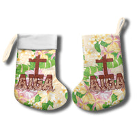 Samoa AIGA Floral Theme Christmas Stocking Always In God's Arms