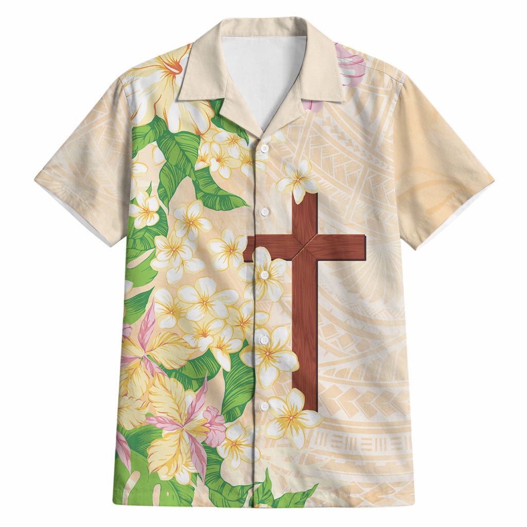 Samoa AIGA Floral Theme Hawaiian Shirt Always In God's Arms