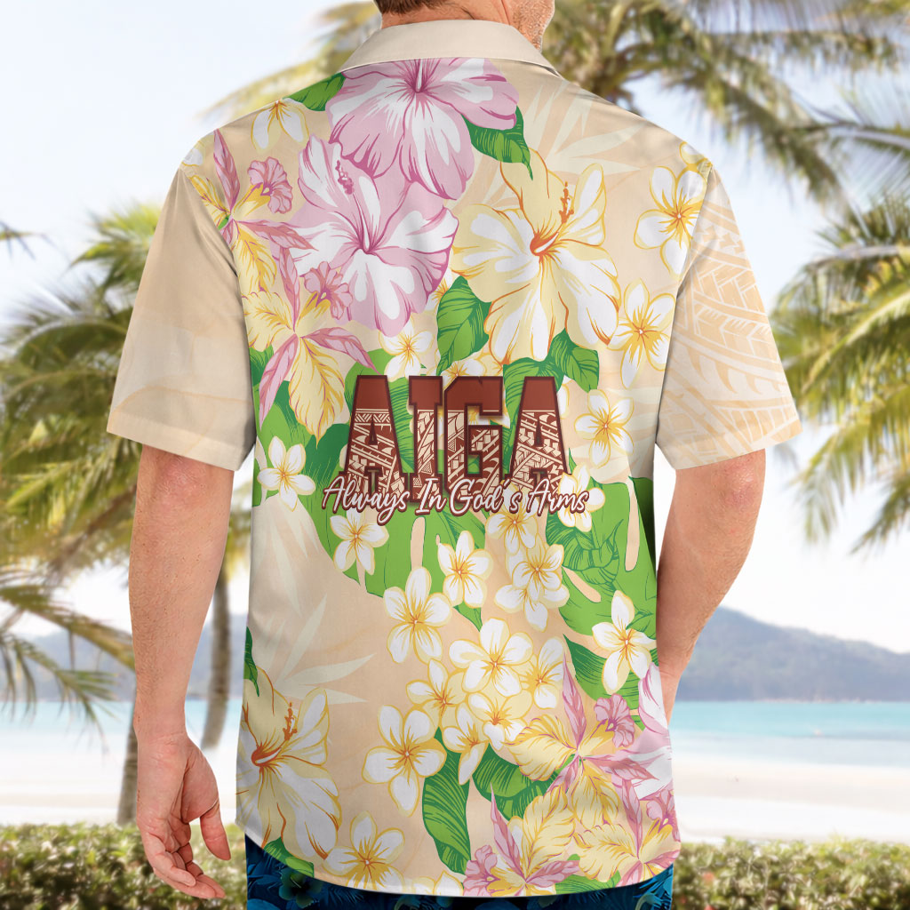 Samoa AIGA Floral Theme Hawaiian Shirt Always In God's Arms