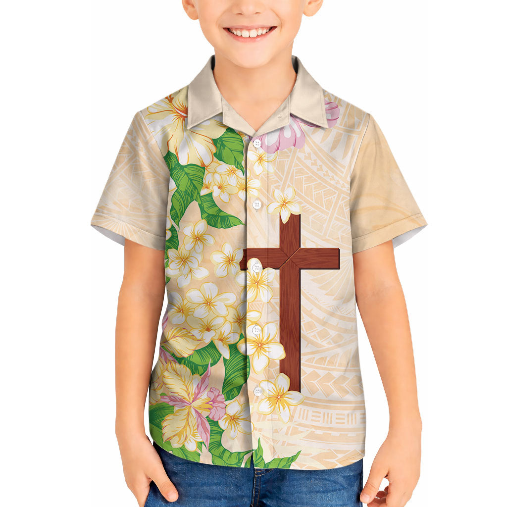 Samoa AIGA Floral Theme Hawaiian Shirt Always In God's Arms