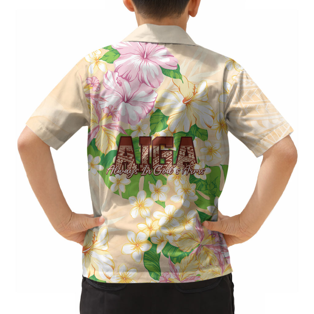 Samoa AIGA Floral Theme Hawaiian Shirt Always In God's Arms