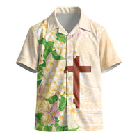 Samoa AIGA Floral Theme Kid Hawaiian Shirt Always In God's Arms