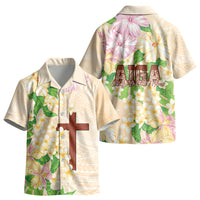Samoa AIGA Floral Theme Kid Hawaiian Shirt Always In God's Arms