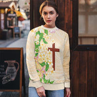 Samoa AIGA Floral Theme Ugly Christmas Sweater Always In God's Arms