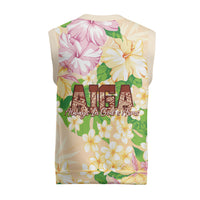 Samoa AIGA Floral Theme Christmas Knitted V-Neck Vest Always In God's Arms
