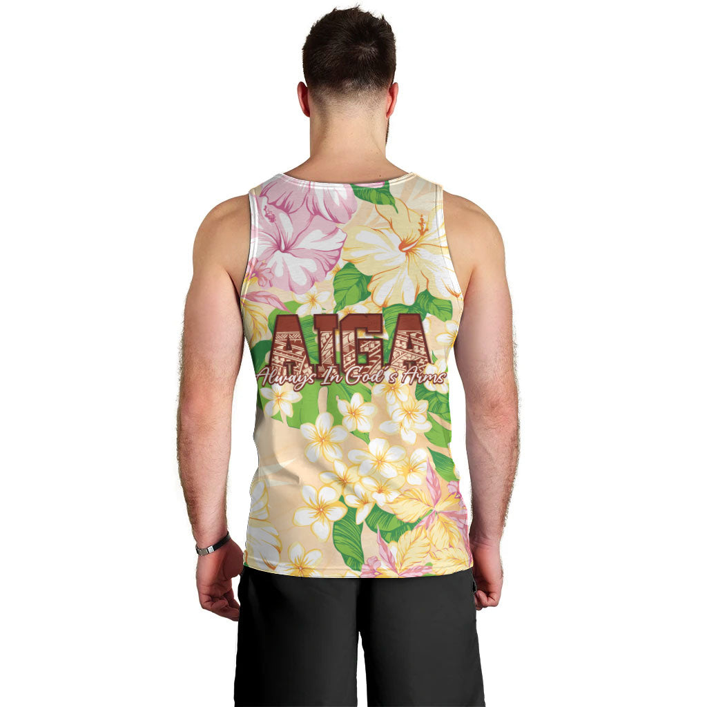 Samoa AIGA Floral Theme Men Tank Top Always In God's Arms