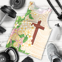 Samoa AIGA Floral Theme Men Tank Top Always In God's Arms