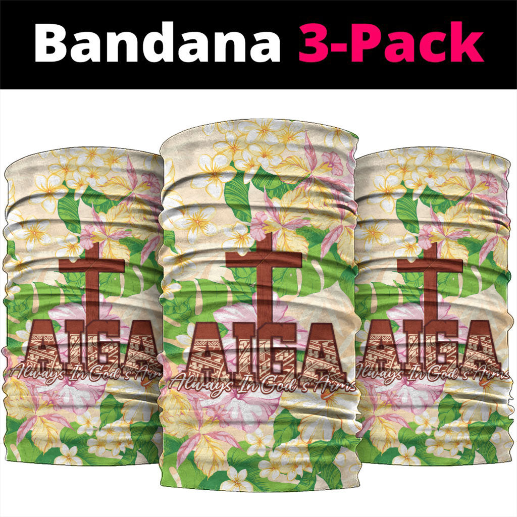 Samoa AIGA Floral Theme Neck Gaiter Always In God's Arms LT7 package One Size: 25*50cm Multicolor - Polynesian Pride