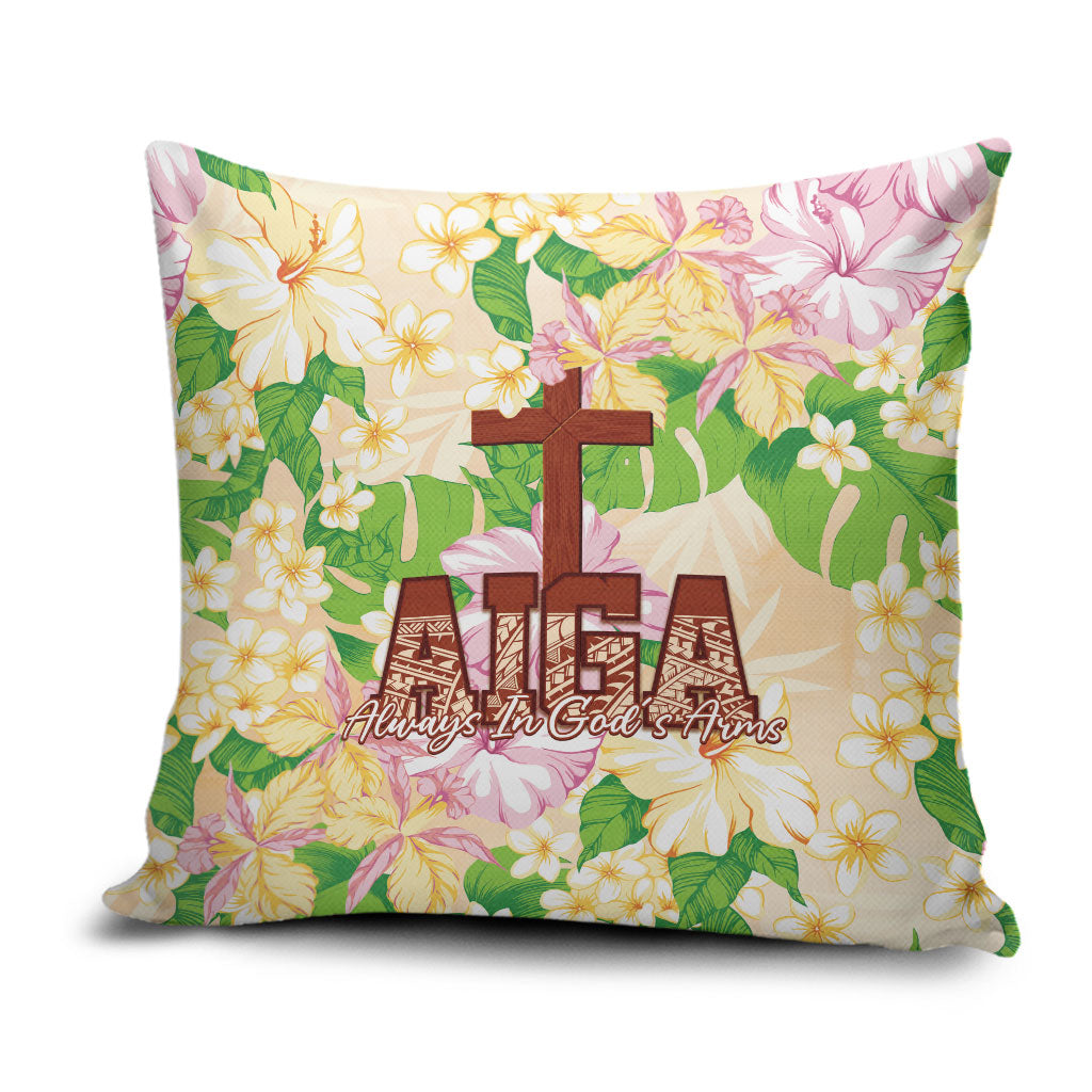 Samoa AIGA Floral Theme Pillow Cover Always In God's Arms