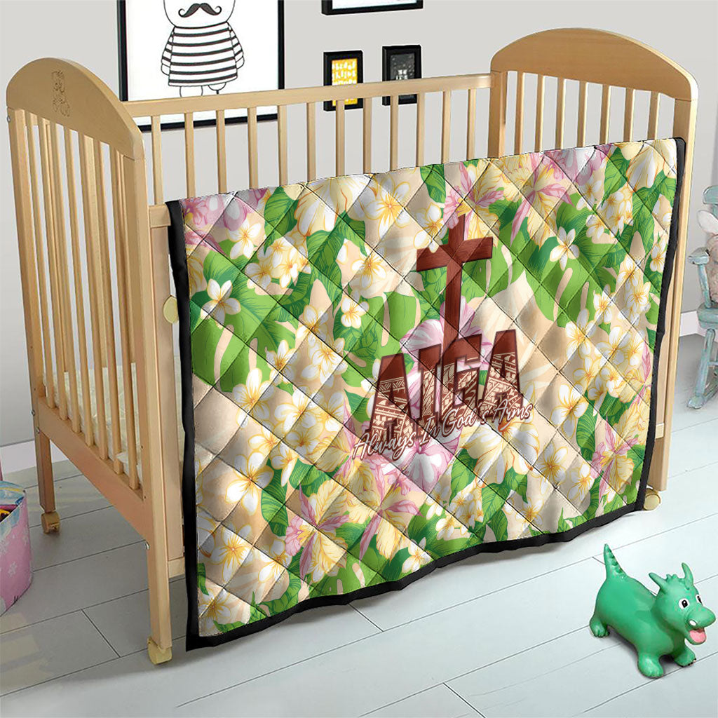 Samoa AIGA Floral Theme Quilt Always In God's Arms