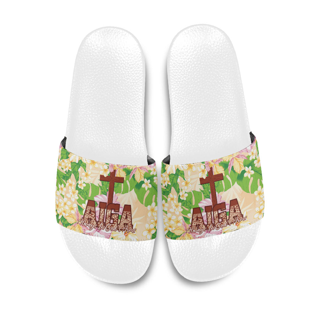 Samoa AIGA Floral Theme Slide Sandals Always In God's Arms