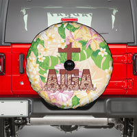 Samoa AIGA Floral Theme Spare Tire Cover Always In God's Arms