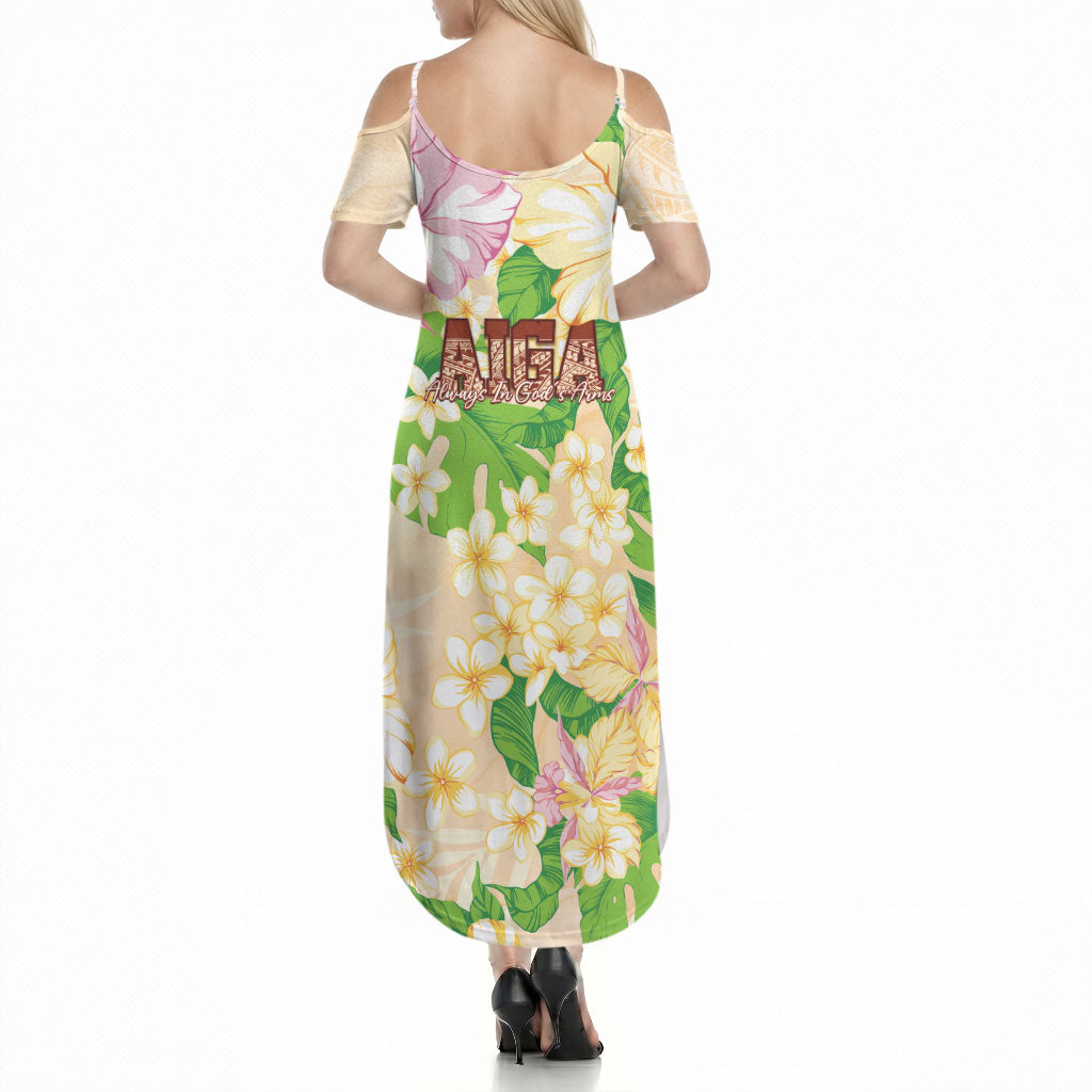 Samoa AIGA Floral Theme Summer Maxi Dress Always In God's Arms