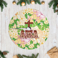 Samoa AIGA Floral Theme Tree Skirt Always In God's Arms