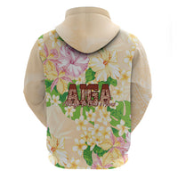 Samoa AIGA Floral Theme Zip Hoodie Always In God's Arms LT7 - Polynesian Pride