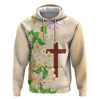 Samoa AIGA Floral Theme Zip Hoodie Always In God's Arms LT7 Pullover Hoodie Multicolor - Polynesian Pride