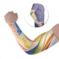 Pasifika Samoa Siapo Malu Tattoo Inspired Arm Sleeves Fa'afafine Rainbow Theme