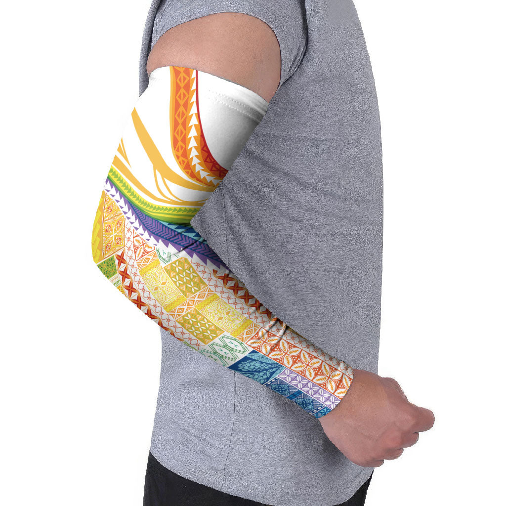 Pasifika Samoa Siapo Malu Tattoo Inspired Arm Sleeves Fa'afafine Rainbow Theme