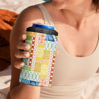 Pasifika Samoa Siapo Malu Tattoo Inspired 4 in 1 Can Cooler Tumbler Fa'afafine Rainbow Theme
