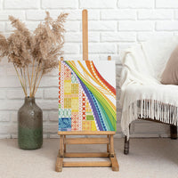 Pasifika Samoa Siapo Malu Tattoo Inspired Canvas Wall Art Fa'afafine Rainbow Theme