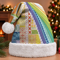 Pasifika Samoa Siapo Malu Tattoo Inspired Christmas Santa Hat Fa'afafine Rainbow Theme
