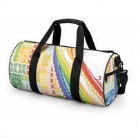 Pasifika Samoa Siapo Malu Tattoo Inspired Duffle Bag Fa'afafine Rainbow Theme