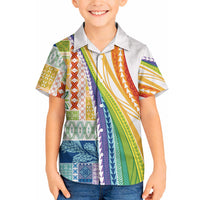 Pasifika Samoa Siapo Malu Tattoo Inspired Hawaiian Shirt Fa'afafine Rainbow Theme