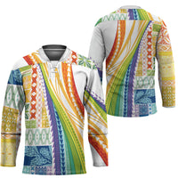 Pasifika Samoa Siapo Malu Tattoo Inspired Hockey Jersey Fa'afafine Rainbow Theme