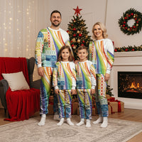 Pasifika Samoa Siapo Malu Tattoo Inspired Christmas Pajama Set Fa'afafine Rainbow Theme