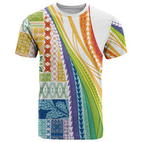 Pasifika Samoa Siapo Malu Tattoo Inspired T Shirt Fa'afafine Rainbow Theme