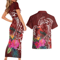 Personalized Samoa Meri Krisimasi Couples Matching Short Sleeve Bodycon Dress and Hawaiian Shirt Segasegamau'u Mix Siapo LT7 - Polynesian Pride