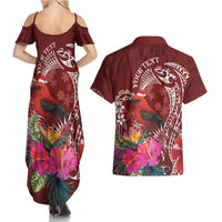 Personalized Samoa Meri Krisimasi Couples Matching Summer Maxi Dress and Hawaiian Shirt Segasegamau'u Mix Siapo LT7 - Polynesian Pride