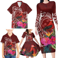 Personalized Samoa Meri Krisimasi Family Matching Long Sleeve Bodycon Dress and Hawaiian Shirt Segasegamau'u Mix Siapo LT7 - Polynesian Pride