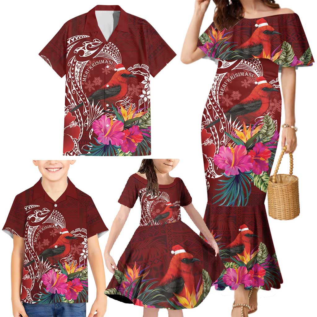 Personalized Samoa Meri Krisimasi Family Matching Mermaid Dress and Hawaiian Shirt Segasegamau'u Mix Siapo LT7 - Polynesian Pride
