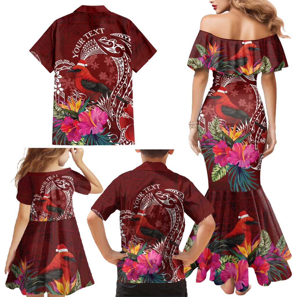 Personalized Samoa Meri Krisimasi Family Matching Mermaid Dress and Hawaiian Shirt Segasegamau'u Mix Siapo LT7 - Polynesian Pride