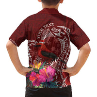 Personalized Samoa Meri Krisimasi Family Matching Off The Shoulder Long Sleeve Dress and Hawaiian Shirt Segasegamau'u Mix Siapo LT7 - Polynesian Pride