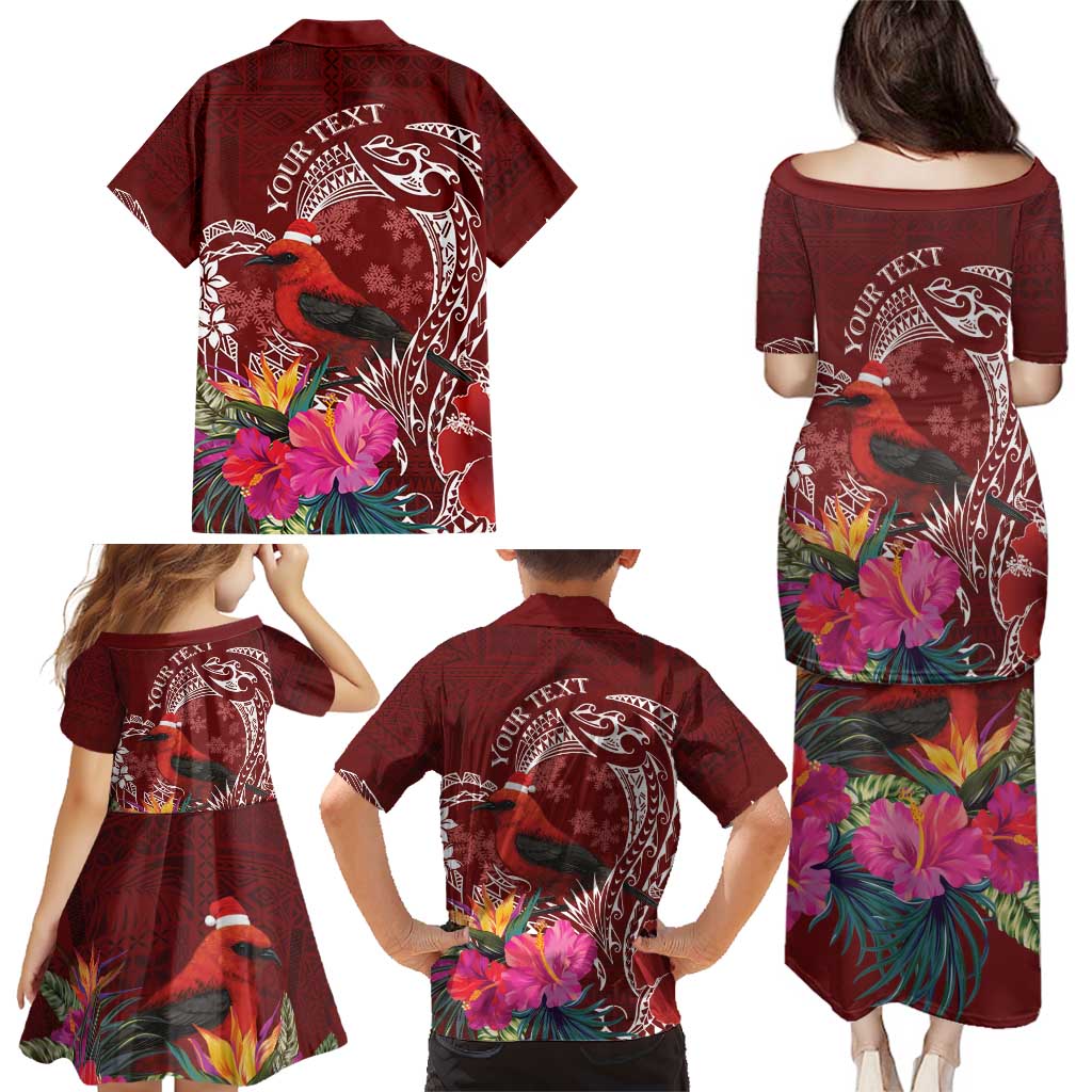 Personalized Samoa Meri Krisimasi Family Matching Puletasi and Hawaiian Shirt Segasegamau'u Mix Siapo LT7 - Polynesian Pride