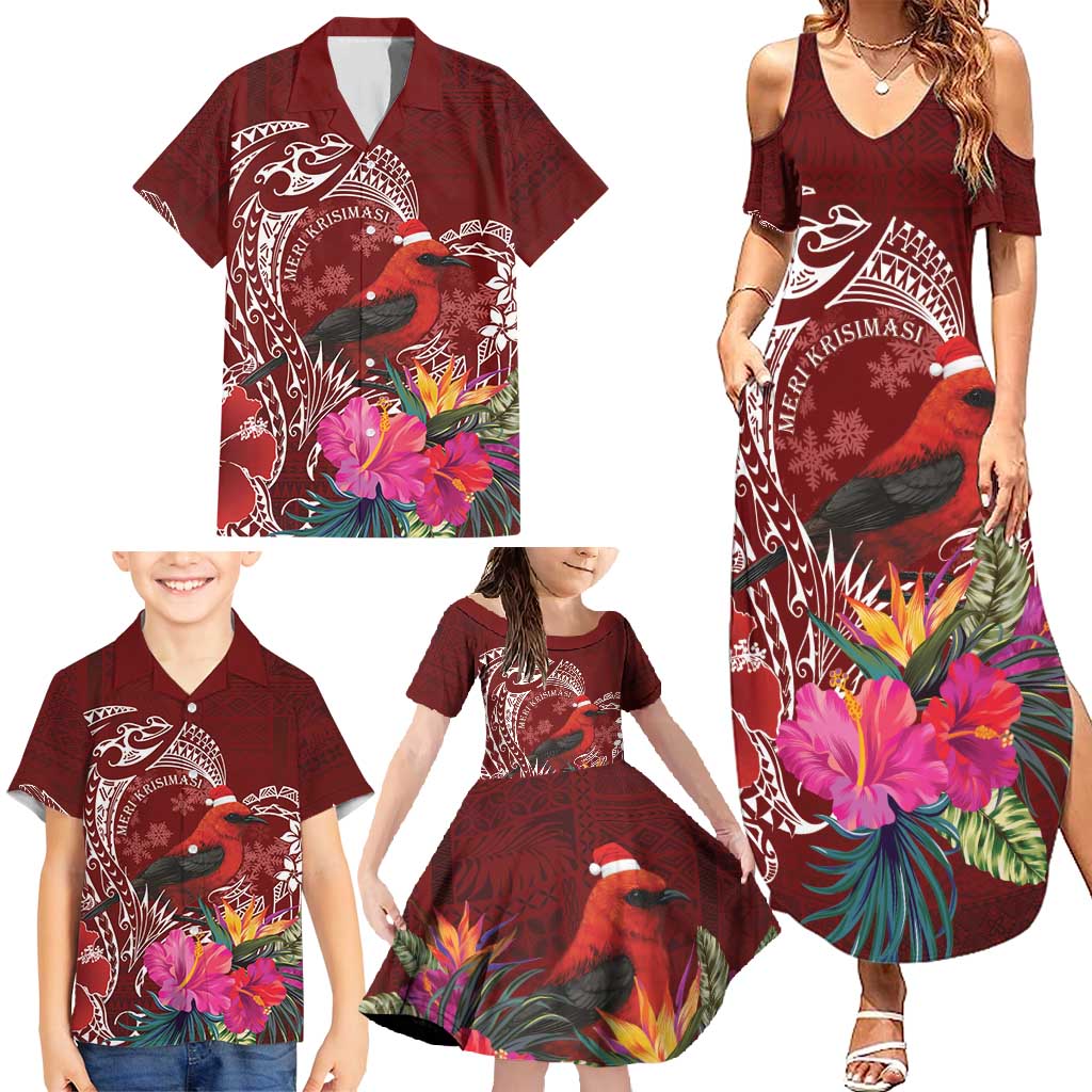 Personalized Samoa Meri Krisimasi Family Matching Summer Maxi Dress and Hawaiian Shirt Segasegamau'u Mix Siapo LT7 - Polynesian Pride